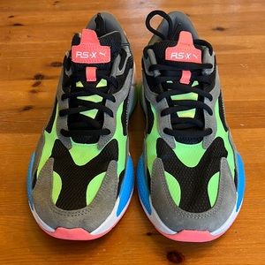 Puma Mens RS-X Grey Highlighter black size 12 neon accents